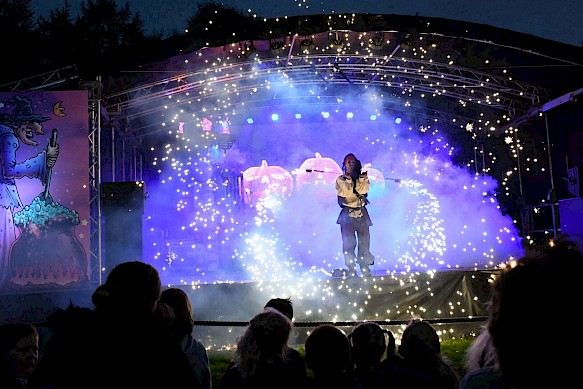 halloween fire show hire uk