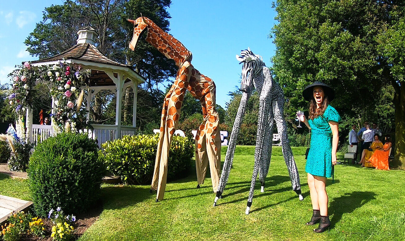 hire animal stilt walkers