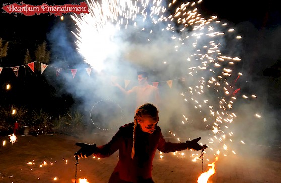 zombie fire performers