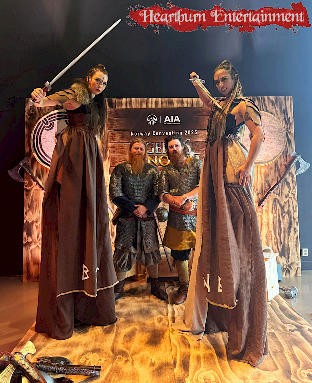 Viking stilt walkers